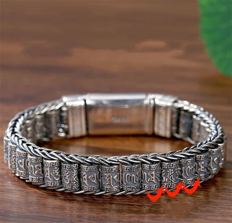 Bracelet Porte-Bonheur à Roue de Prière