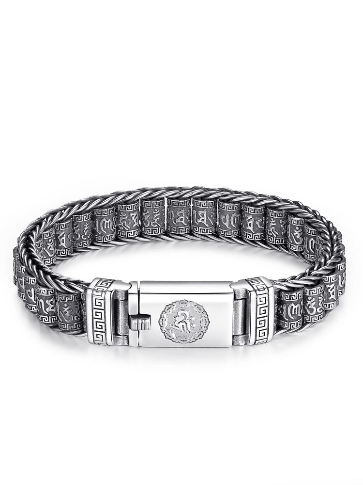 Bracelet Porte-Bonheur à Roue de Prière