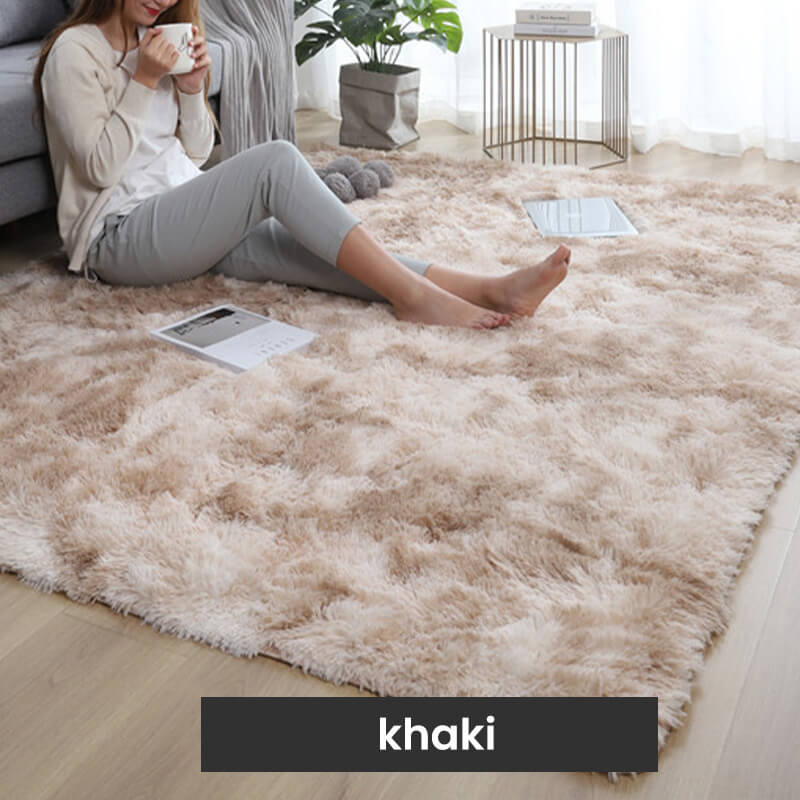Tapis de sol en peluche dégradé de couleurs