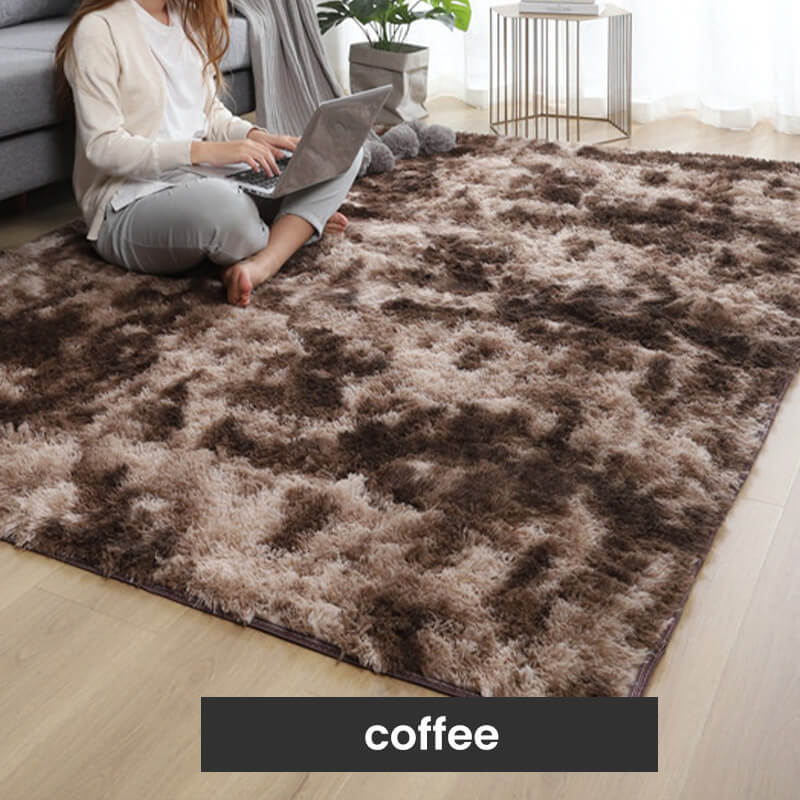 Tapis de sol en peluche dégradé de couleurs