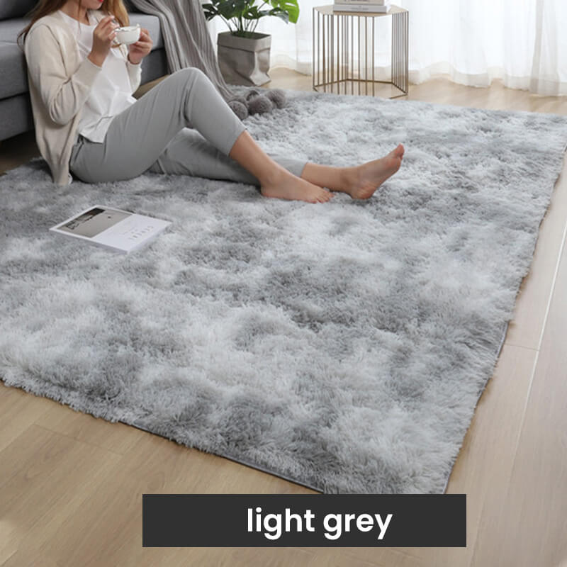 Tapis de sol en peluche dégradé de couleurs