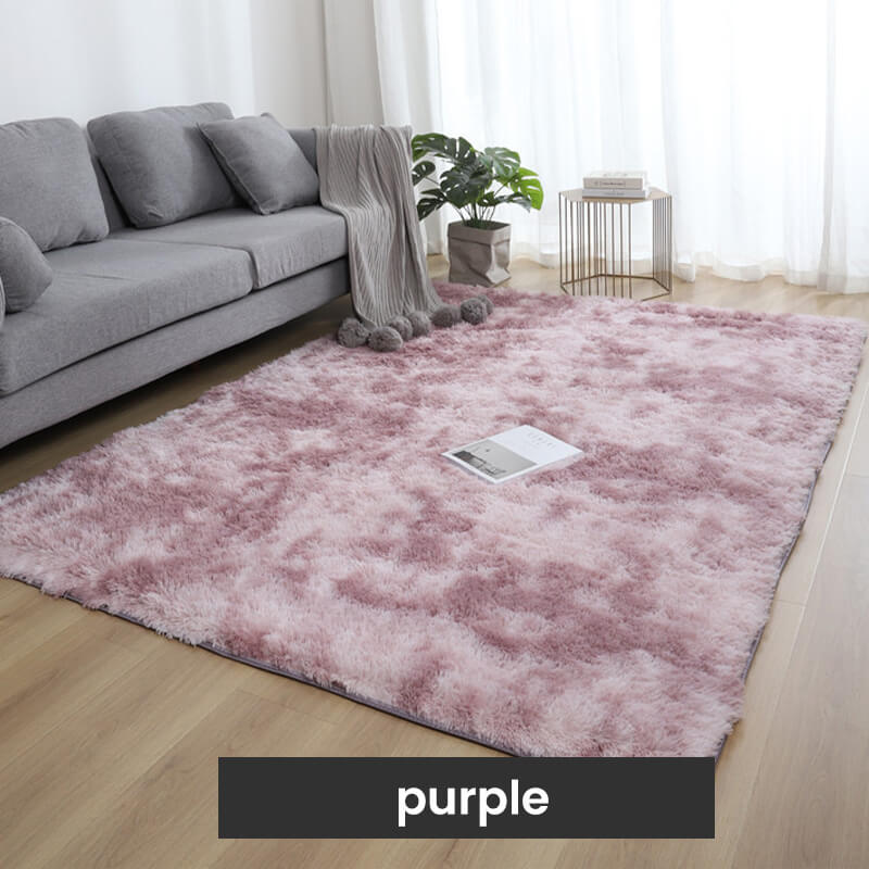 Tapis de sol en peluche dégradé de couleurs