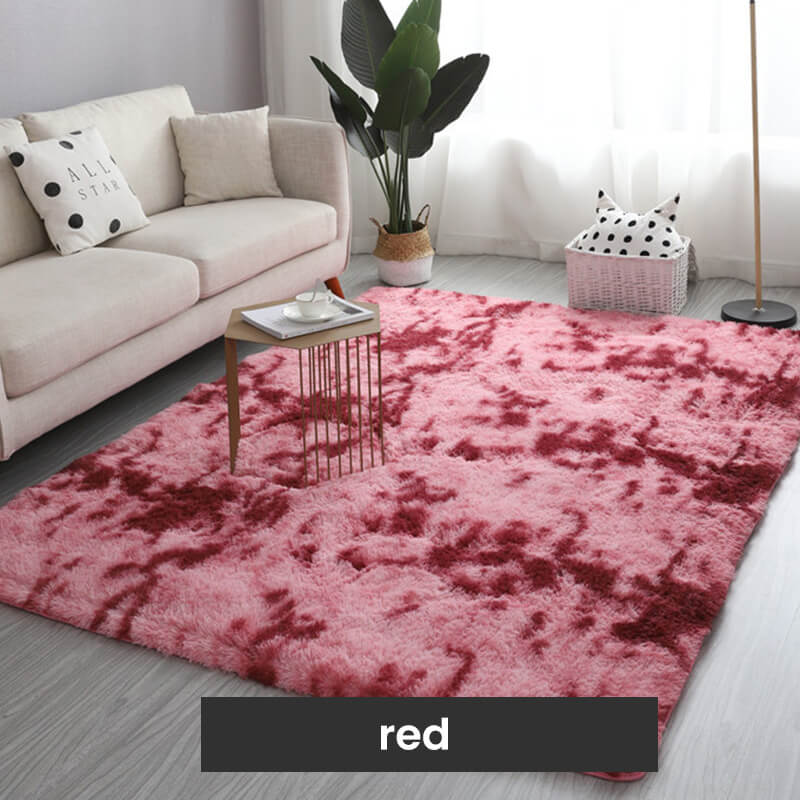 Tapis de sol en peluche dégradé de couleurs