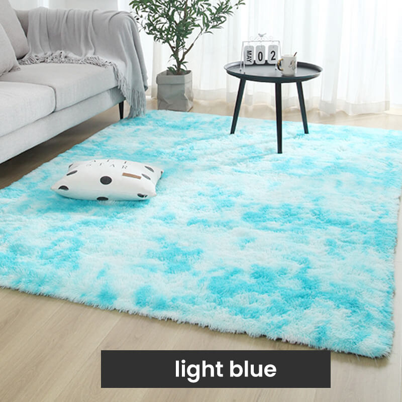 Tapis de sol en peluche dégradé de couleurs