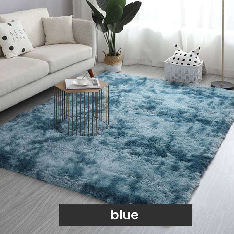 Tapis de sol en peluche dégradé de couleurs