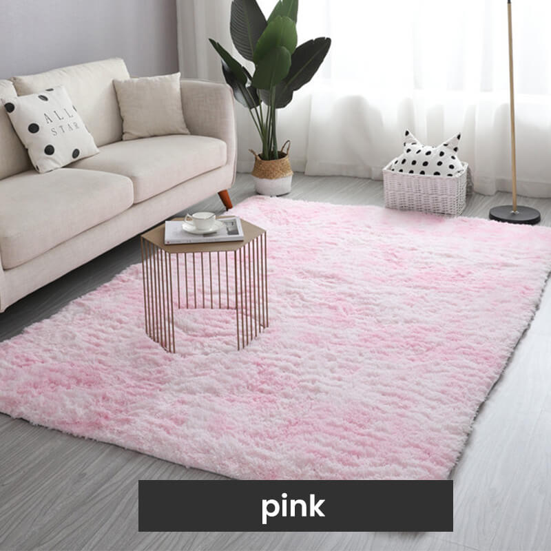 Tapis de sol en peluche dégradé de couleurs