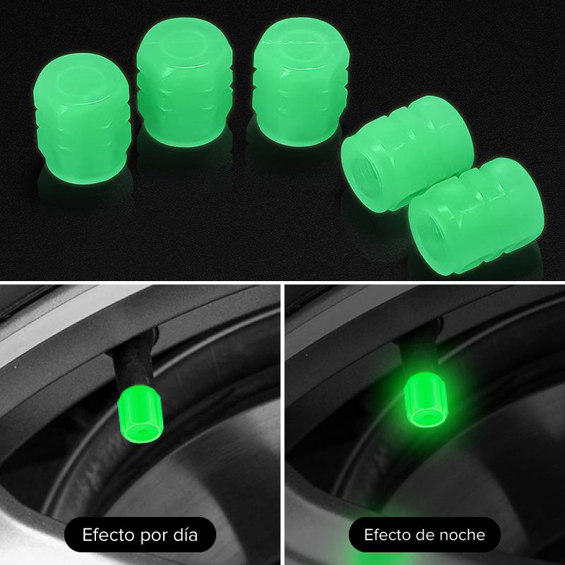 Recevez un lot gratuitement ! Capuchons de valve phosphorescents (capuchons de valve de pneu)