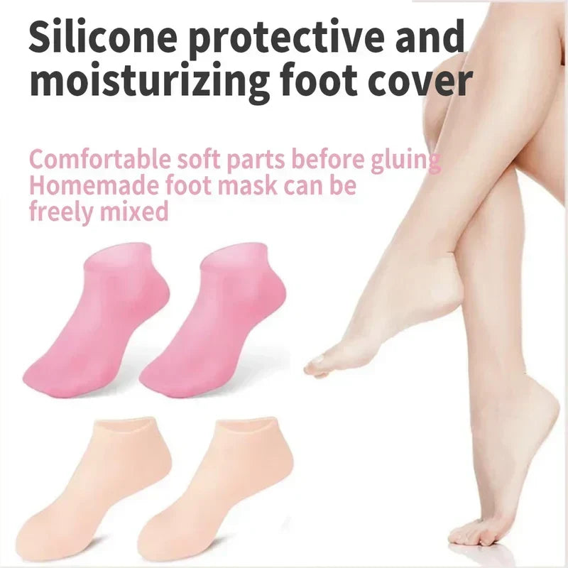 Chaussettes en silicone hydratantes et exfoliantes, chaussettes de protection pour la plage