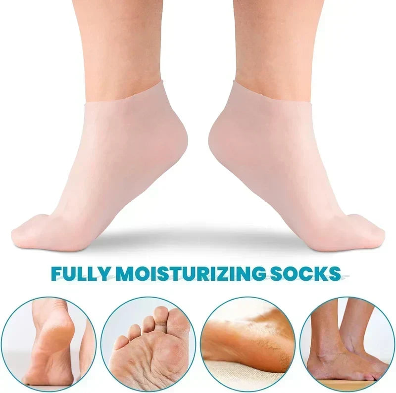 Chaussettes en silicone hydratantes et exfoliantes, chaussettes de protection pour la plage