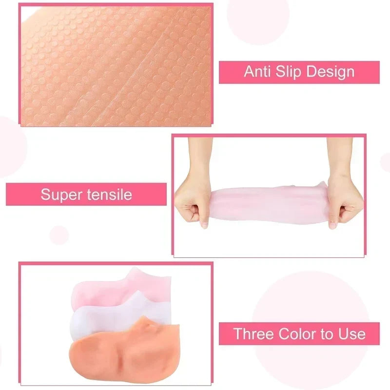 Chaussettes en silicone hydratantes et exfoliantes, chaussettes de protection pour la plage