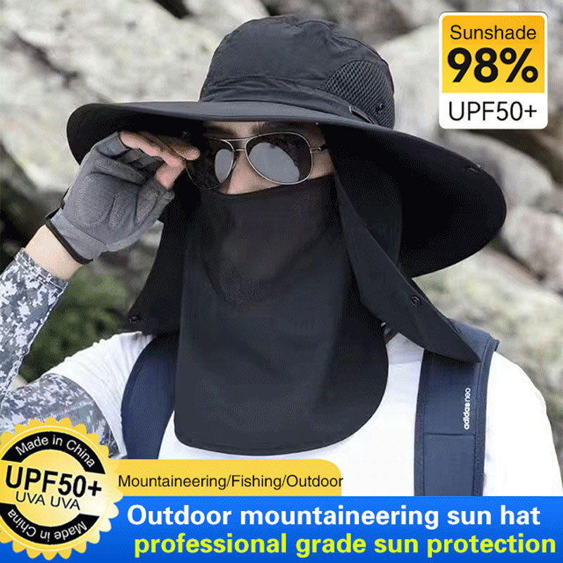 Chapeau de soleil d'alpinisme en plein air - UPF 50+, protection du cou et ventilation pour la randonnée et le trekking