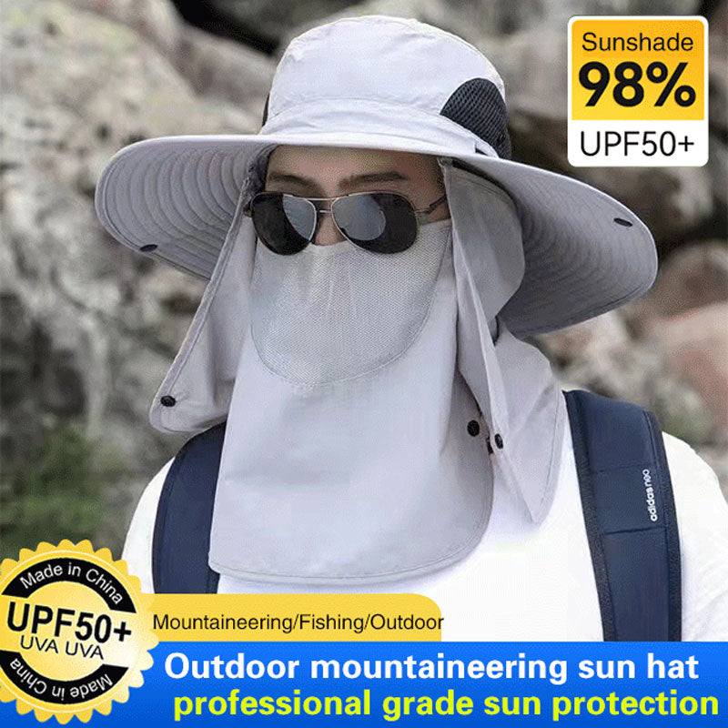 Chapeau de soleil d'alpinisme en plein air - UPF 50+, protection du cou et ventilation pour la randonnée et le trekking