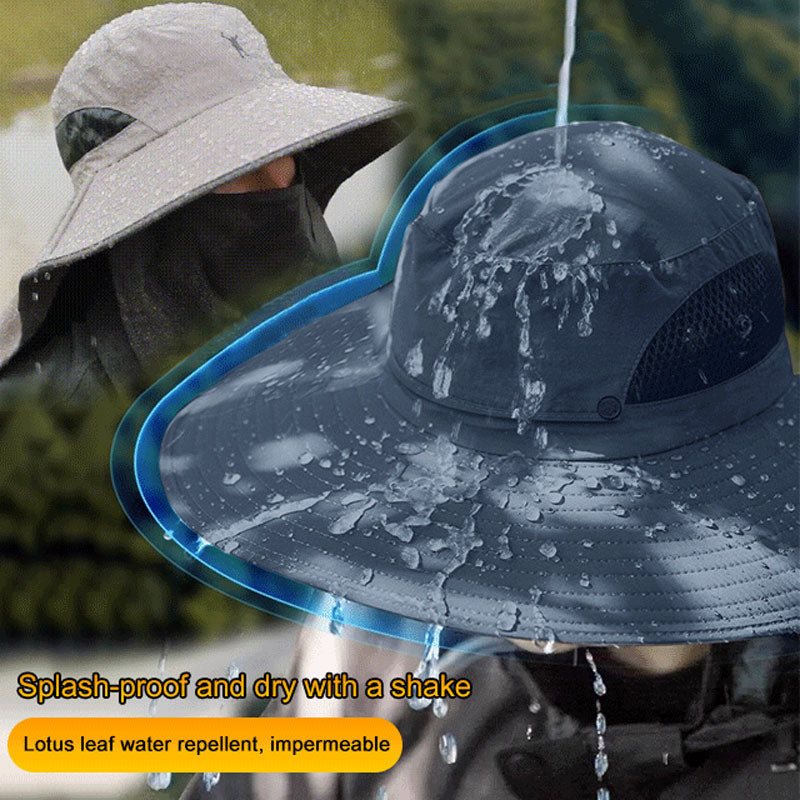 Chapeau de soleil d'alpinisme en plein air - UPF 50+, protection du cou et ventilation pour la randonnée et le trekking