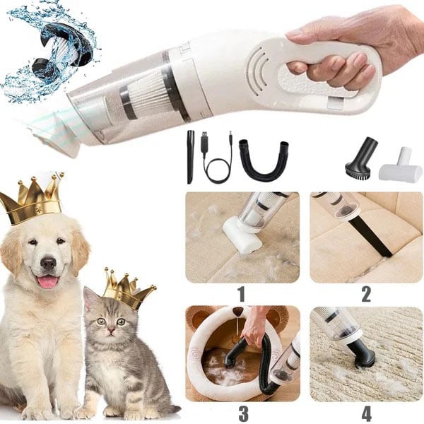 MAINTENANT !!! Aspirateur à main classique pour animaux | Léger, nettoyage portable | Comprend 3 accessoires