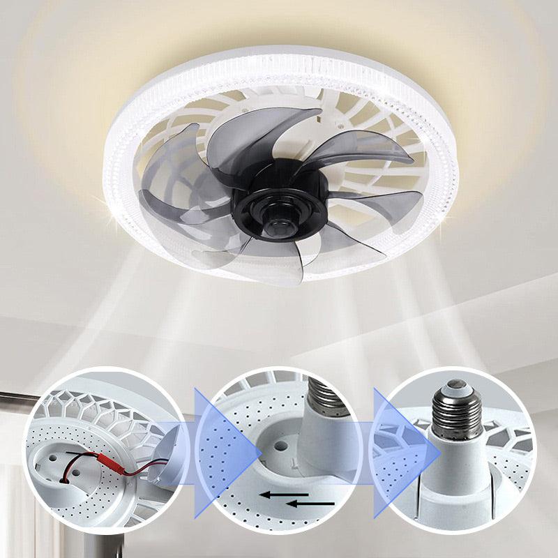 Ventilateur plafonnier 2-en-1 silencieux et réglable 2026 avec télécommande