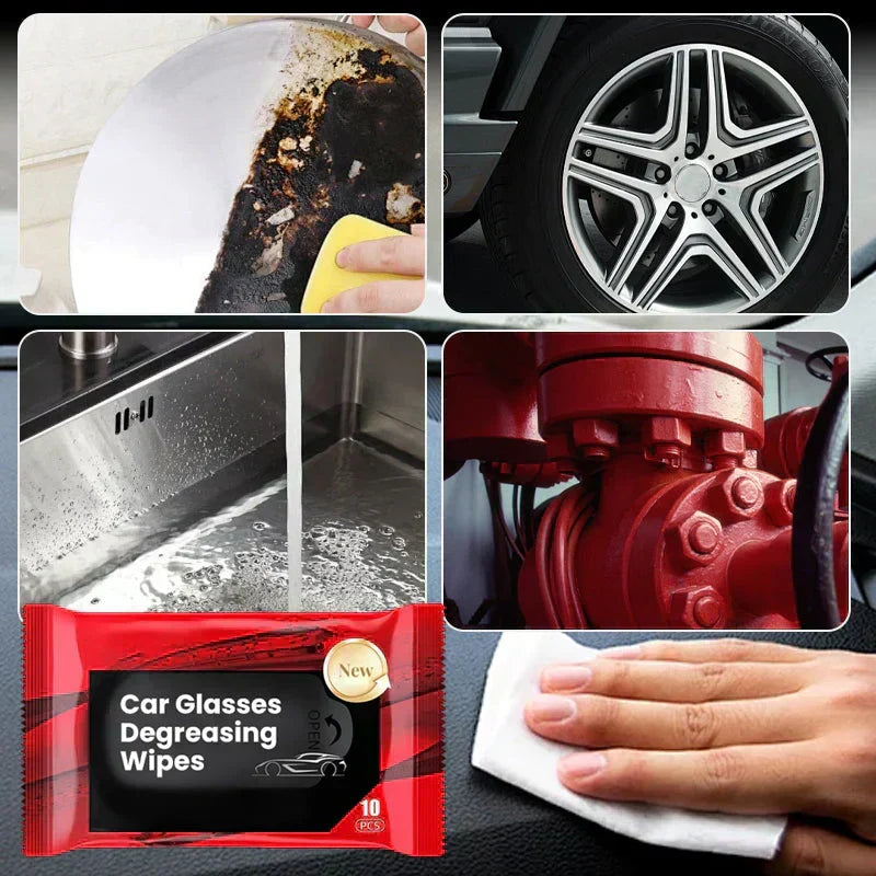 Lingettes pour enlever le film gras sur les vitres de voiture