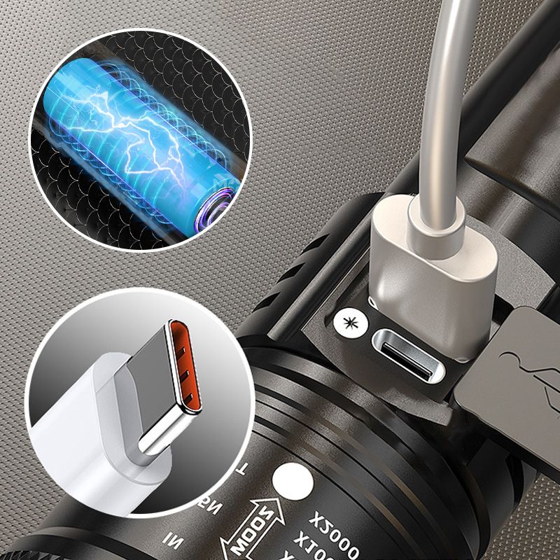 Lampe torche ultra-puissante avec zoom