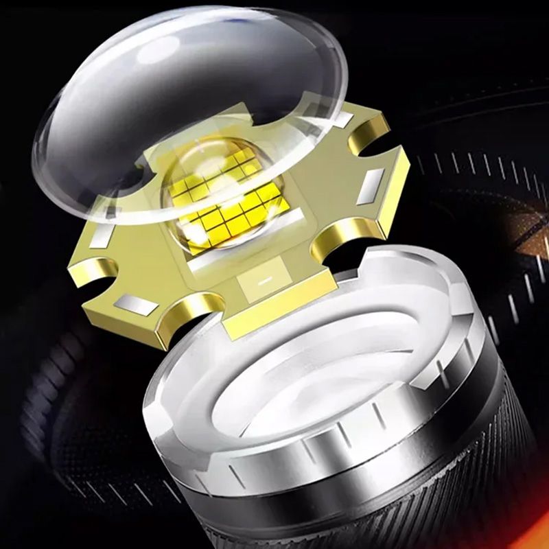 Lampe torche ultra-puissante avec zoom
