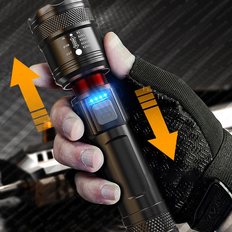 Lampe torche ultra-puissante avec zoom