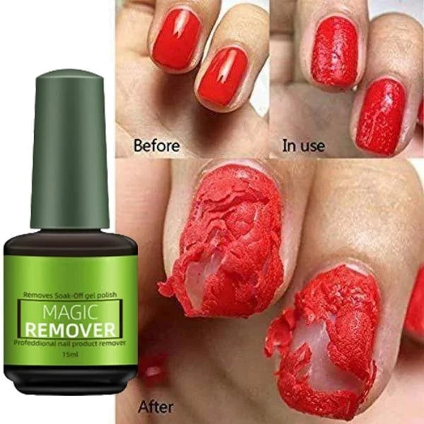 Dissolvant gel magique – action rapide, doux pour les ongles. Élimine le vernis semi-permanent instantanément.