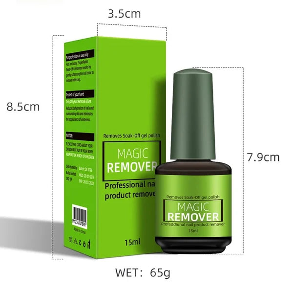 Dissolvant gel magique – action rapide, doux pour les ongles. Élimine le vernis semi-permanent instantanément.