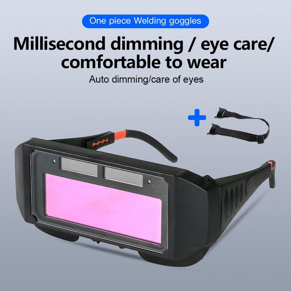 Lunettes de soudage auto-obscurcissantes – Alimentées par énergie solaire, protection UV/IR, monture ajustable