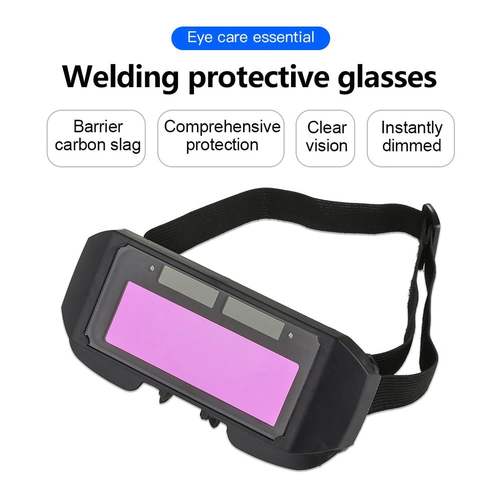 Lunettes de soudage auto-obscurcissantes – Alimentées par énergie solaire, protection UV/IR, monture ajustable