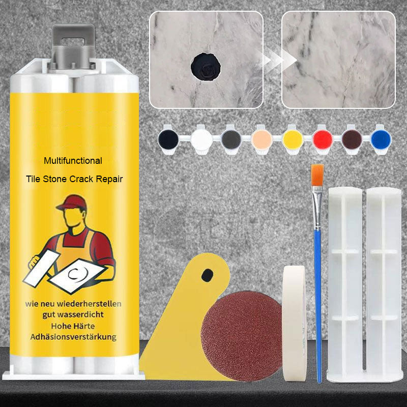 Kit de réparation multifonctionnel pour fissures dans les carreaux et la pierre