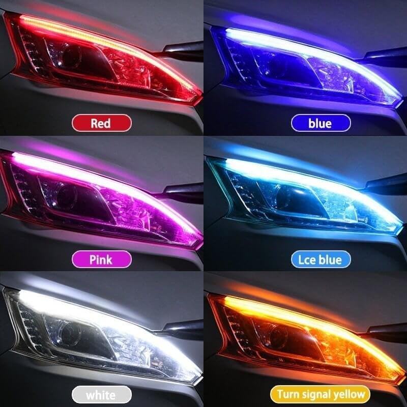 Feu de signalisation automobile flexible à LED de type flux (2 pièces)