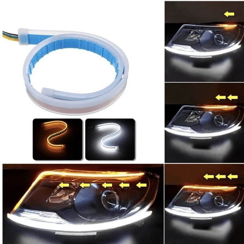 Feu de signalisation automobile flexible à LED de type flux (2 pièces)