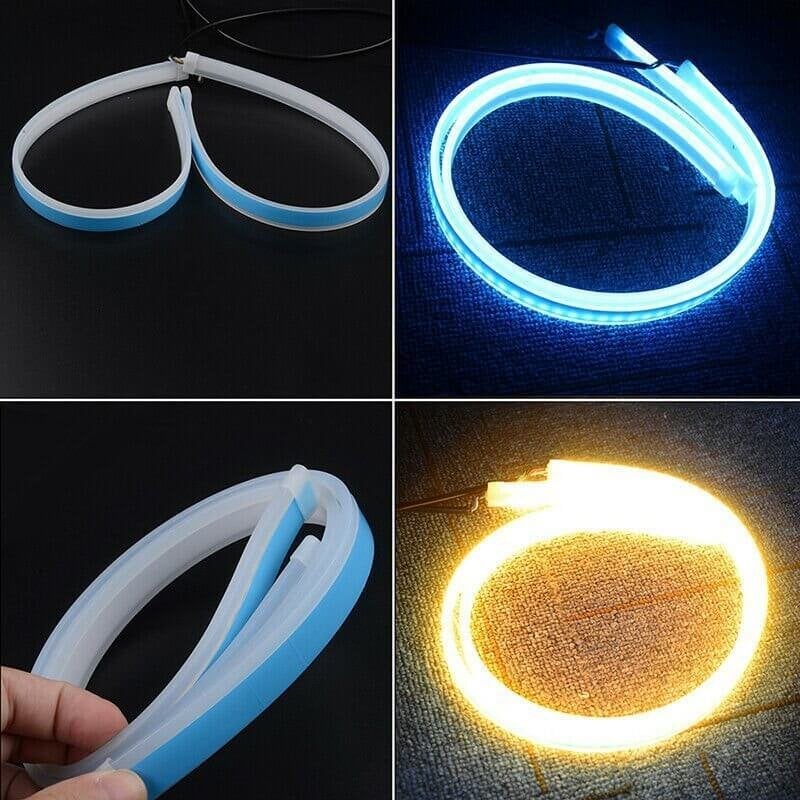 Feu de signalisation automobile flexible à LED de type flux (2 pièces)