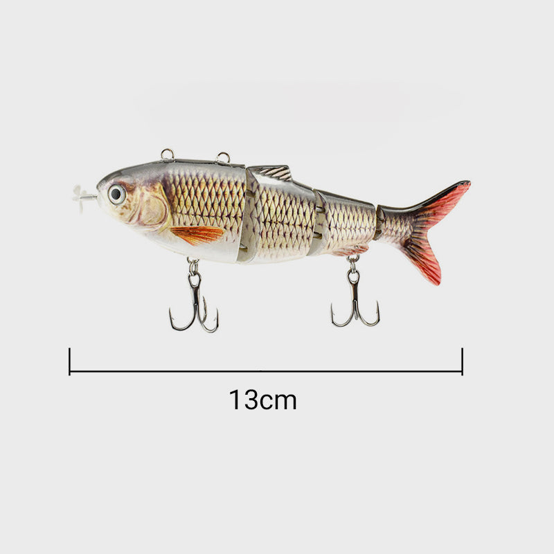 Leurre de pêche robotique multi-articulé avec LED