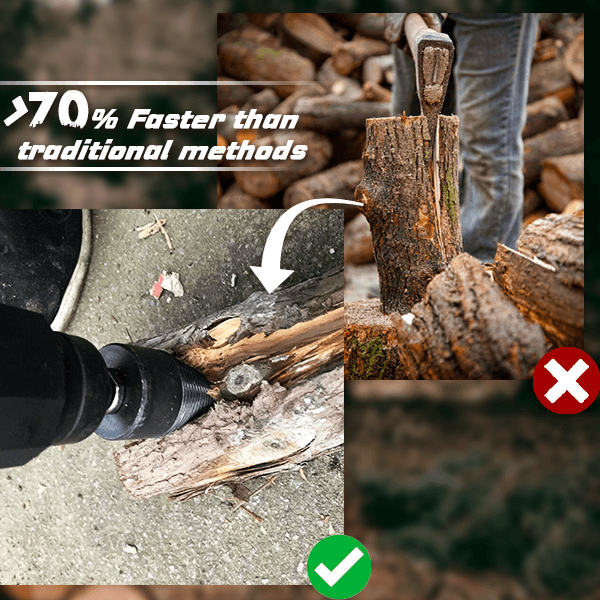 2026 La mise à niveau professionnelle pour la préparation du bois de chauffage. Un jeu de forets durable qui permet de fendre les bûches en un clin d'œil.