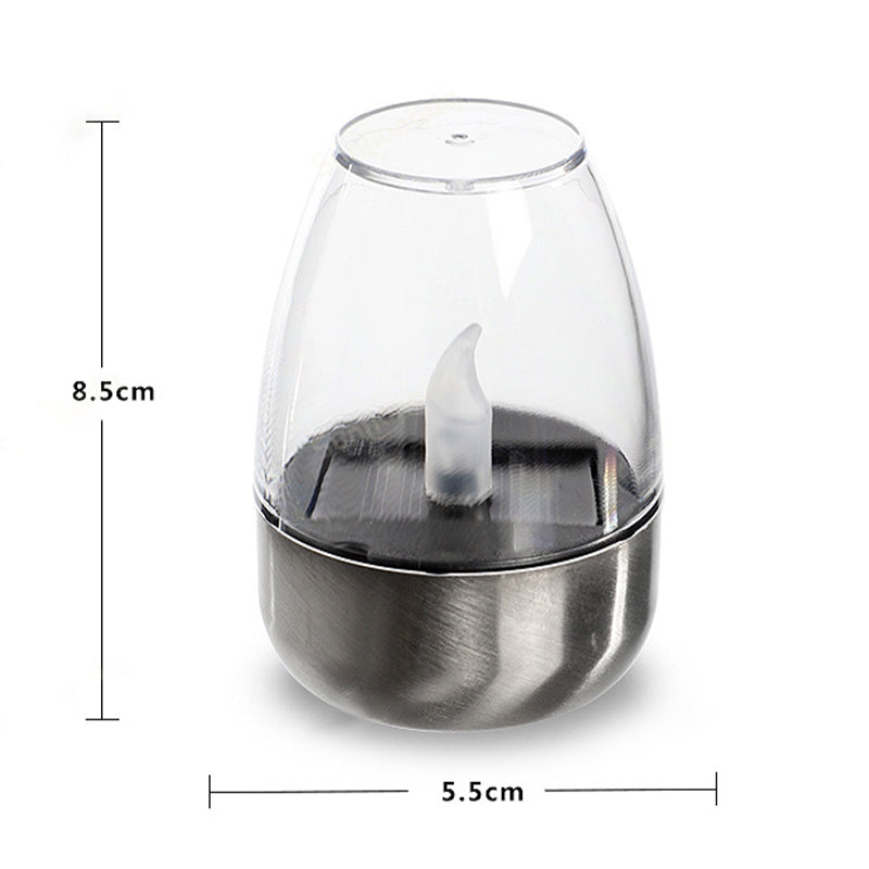 Lot de 6 lampes de table solaires à LED – Sans flamme et étanches, allumage/extinction automatique avec capteur crépusculaire pour jardin et fête