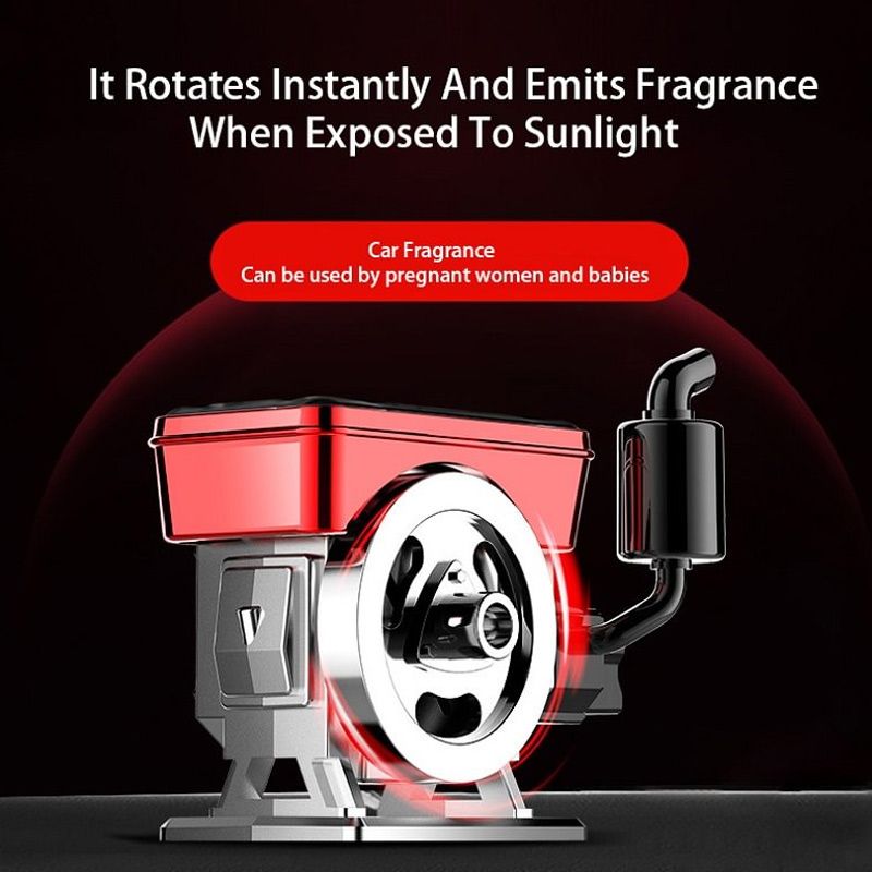 Diffuseur d'aromathérapie solaire rotatif pour voiture