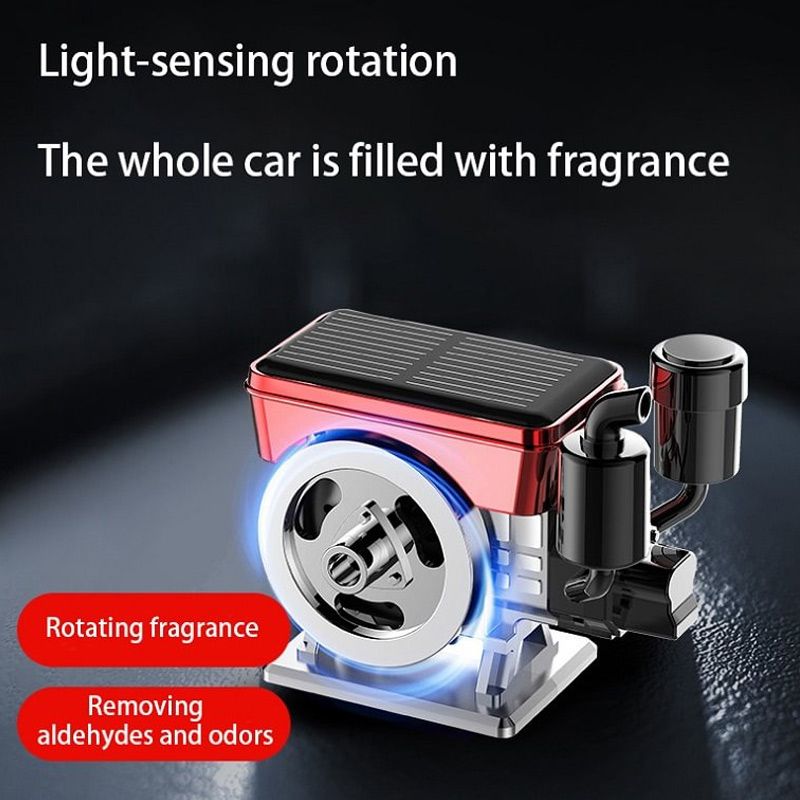 Diffuseur d'aromathérapie solaire rotatif pour voiture