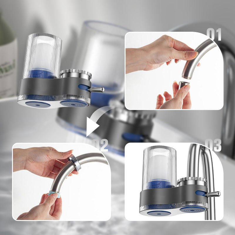Purificateur d'eau pour robinet avec adaptateurs