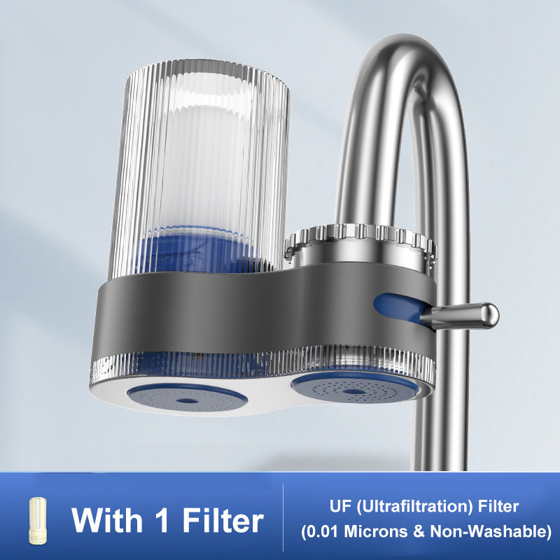 Purificateur d'eau pour robinet avec adaptateurs