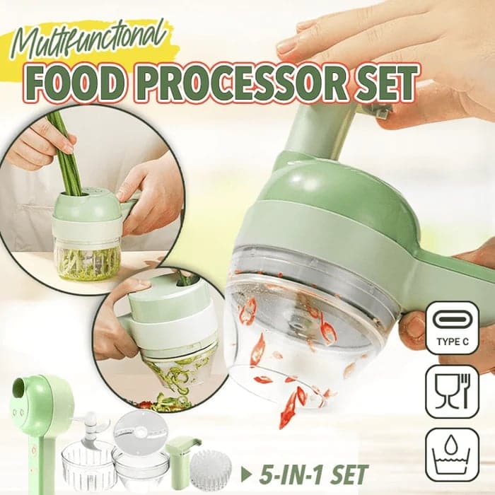 Kit de découpe de légumes 4-en-1 manuel et électrique
Robot culinaire multifonction sans fil