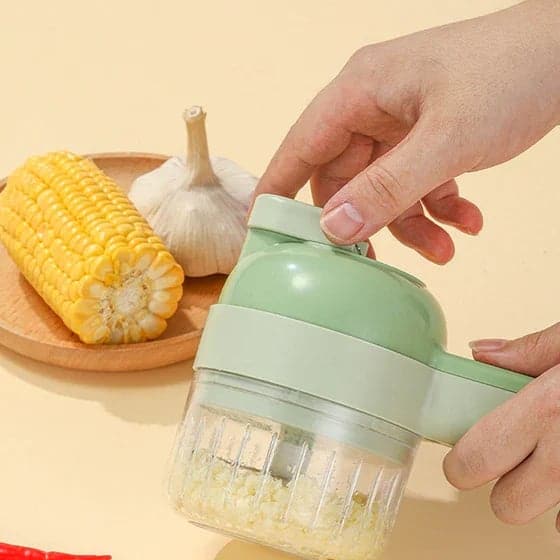 Kit de découpe de légumes 4-en-1 manuel et électrique
Robot culinaire multifonction sans fil