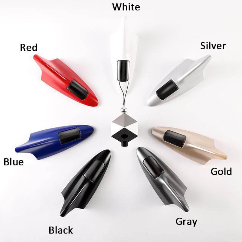 Antenne requin de toit pour voiture à énergie solaire avec voyant LED