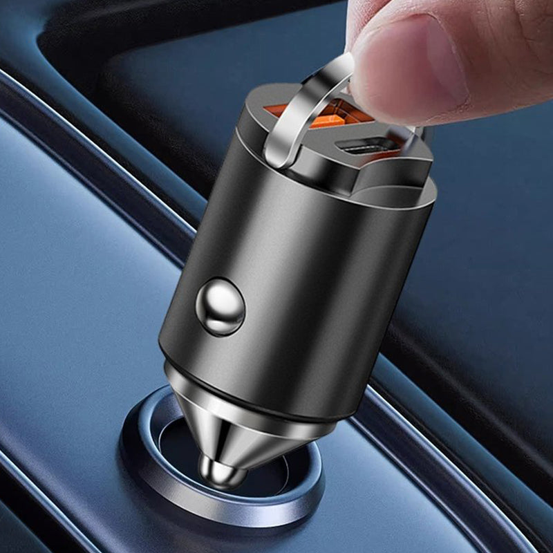 Chargeur de voiture ultra-rapide – Double port PD et QC à charge rapide