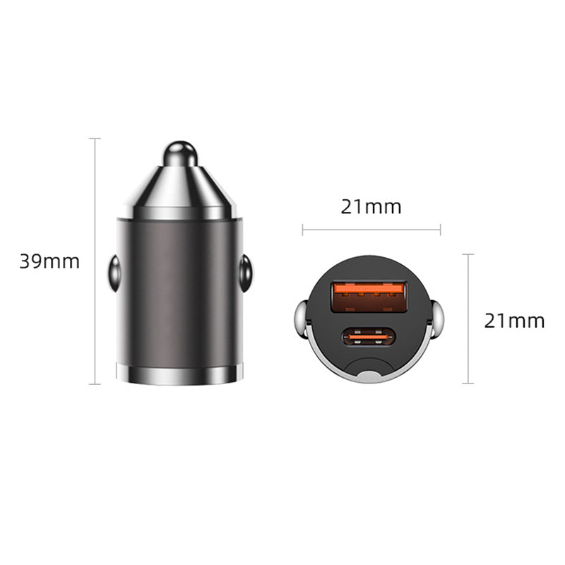 Chargeur de voiture ultra-rapide – Double port PD et QC à charge rapide