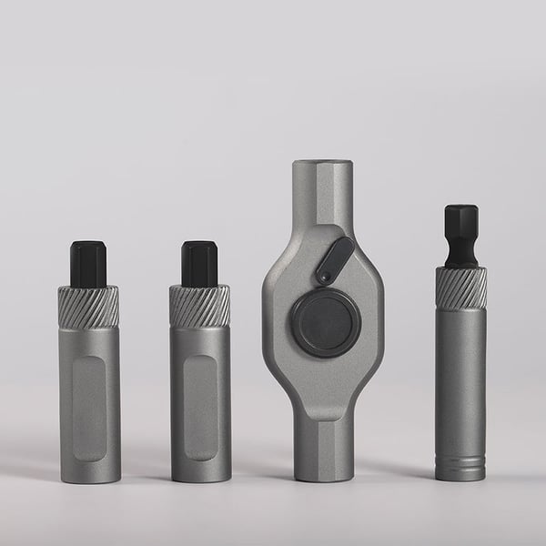 Tournevis à cliquet 24-en-1 – Compact, magnétique, 24 embouts, aluminium