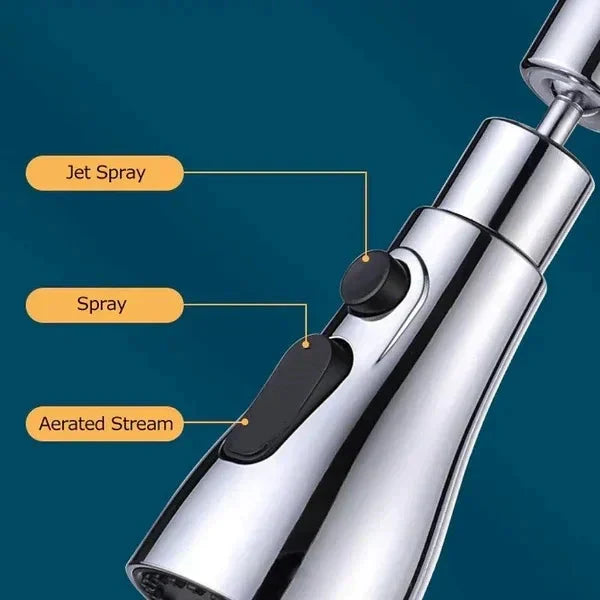 50 % DE RABAIS Robinet pivotant à 360 ° haute pression + adaptateur – Flexible, puissant et économe en eau !