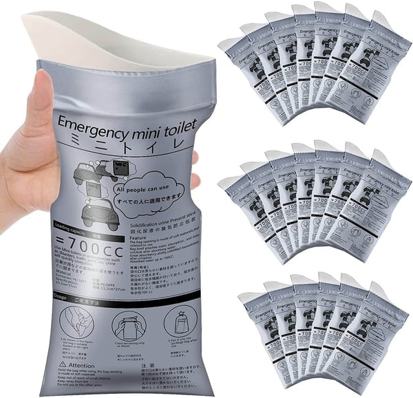 Sacs d'urination de voyage portables 700 ml 2026 – Fini les soucis de toilettes sur la route ! Anti-fuite, anti-déversement, neutralisant les odeurs. Parfait pour les longs trajets.