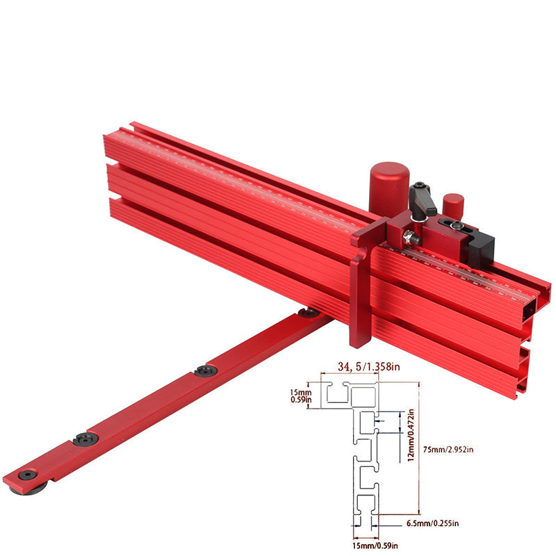 Jauge d'onglet de précision en aluminium : réglage rapide, guidage précis. Gagnez du temps, des matériaux et évitez le stress.