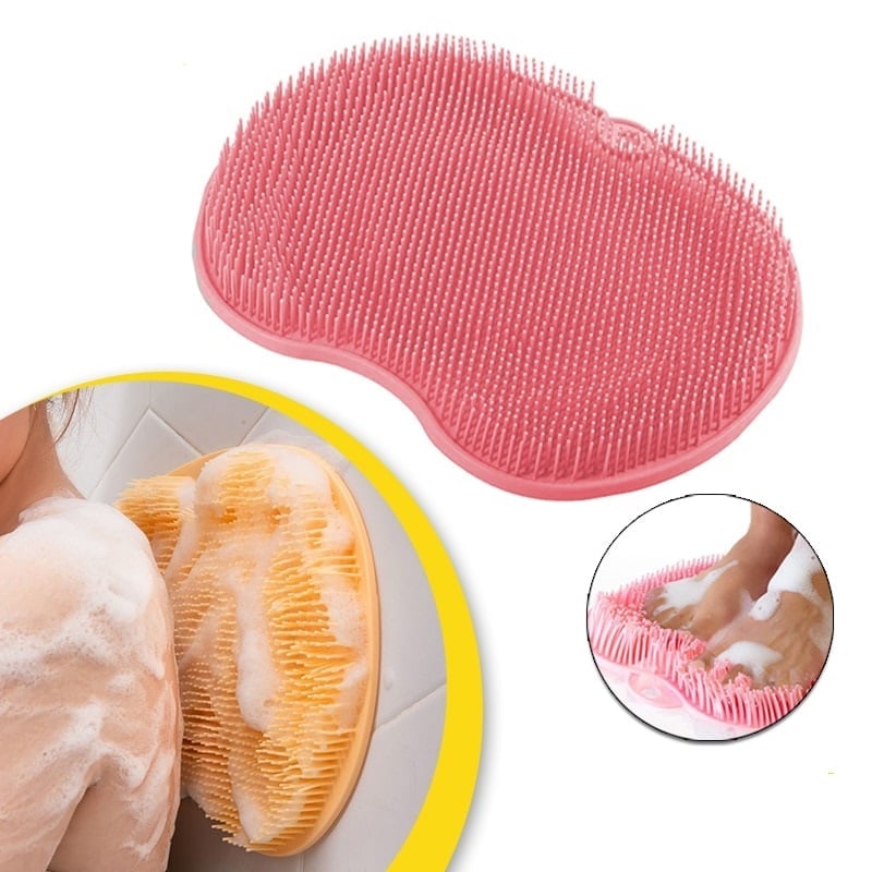 2026 50 000+ VENDUS ! Coussin de massage pour pieds et dos sous la douche – 500+ poils en caoutchouc souple, base à ventouse puissante. Nettoie et masse les pieds, le dos et