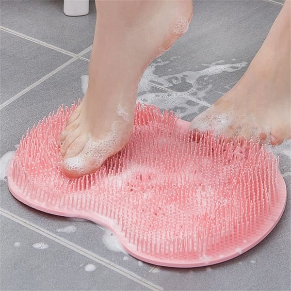 2026 50 000+ VENDUS ! Coussin de massage pour pieds et dos sous la douche – 500+ poils en caoutchouc souple, base à ventouse puissante. Nettoie et masse les pieds, le dos et