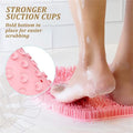 2026 50 000+ VENDUS ! Coussin de massage pour pieds et dos sous la douche – 500+ poils en caoutchouc souple, base à ventouse puissante. Nettoie et masse les pieds, le dos et